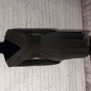 MAX STUDIO gray flattering stretch dress, size medium
